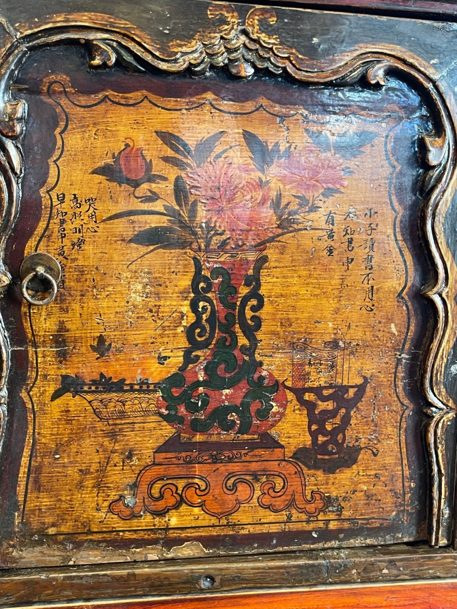 Antique Chinese Low Sideboard-photo-3