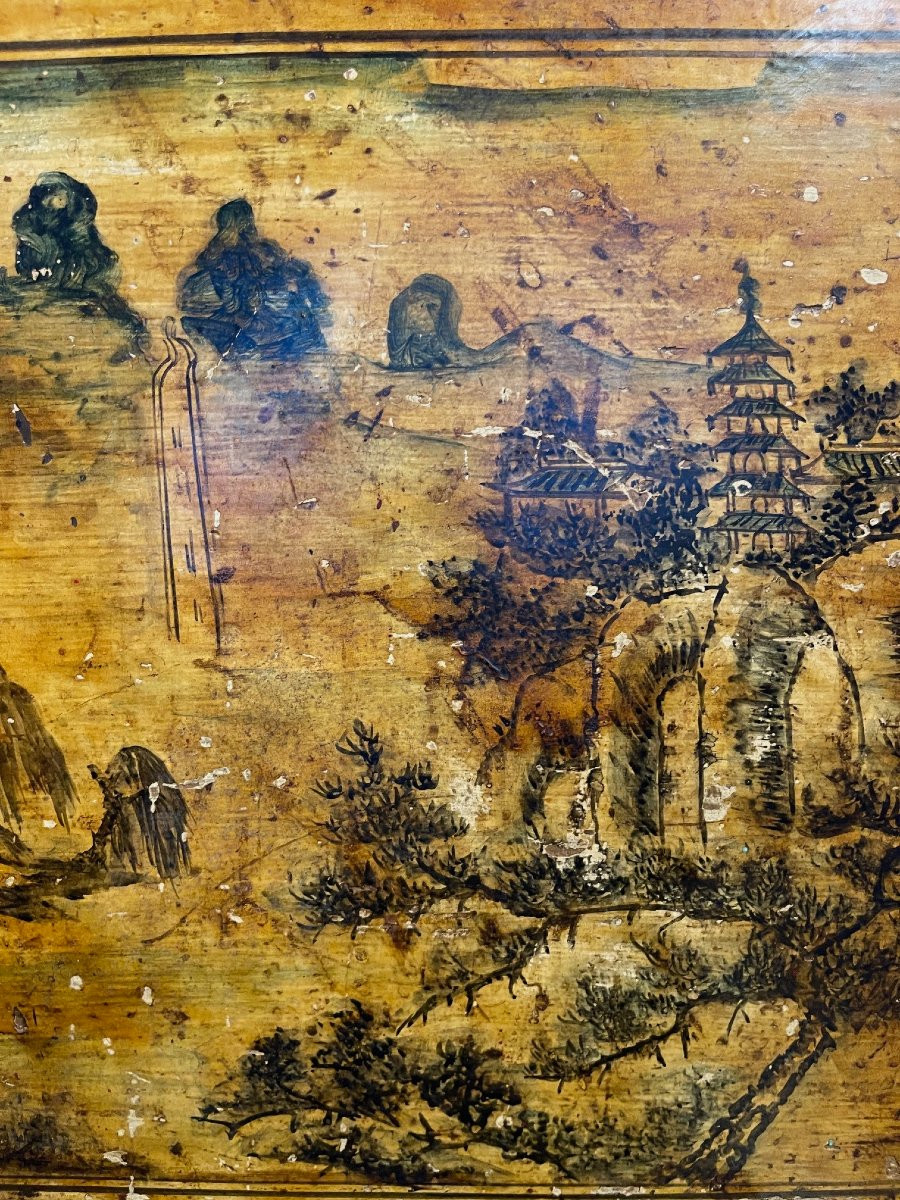 Antique Chinese Sideboard With 3 Doors And 3 Drawers-photo-4