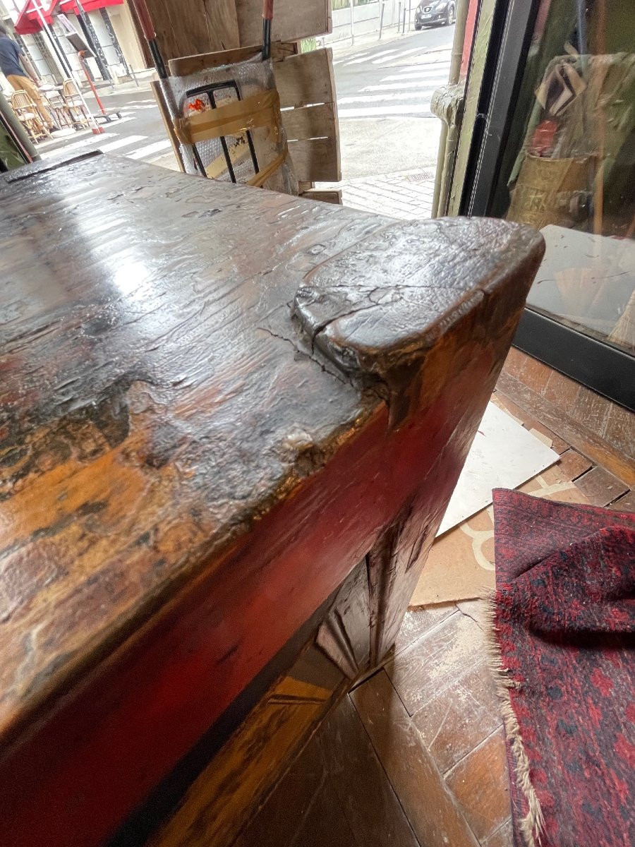 Antique Chinese Sideboard With 3 Doors And 3 Drawers-photo-2