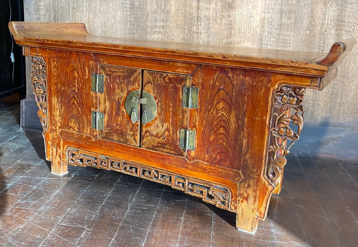 Meuble bas ancien chinois-photo-3