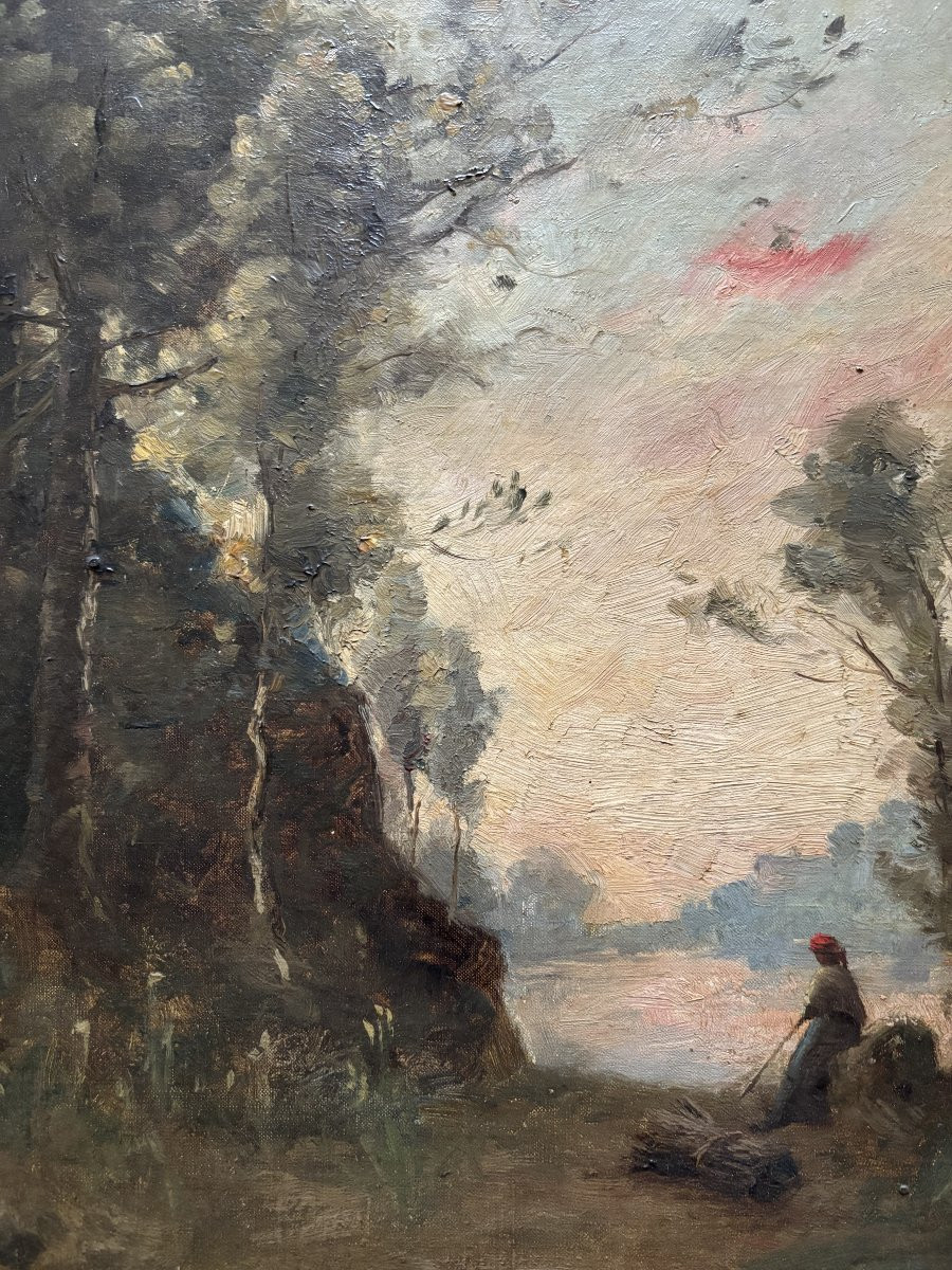 Trouillebert Paul Désiré Painting 19e Barbizon School Oil On Canvas Signed-photo-2
