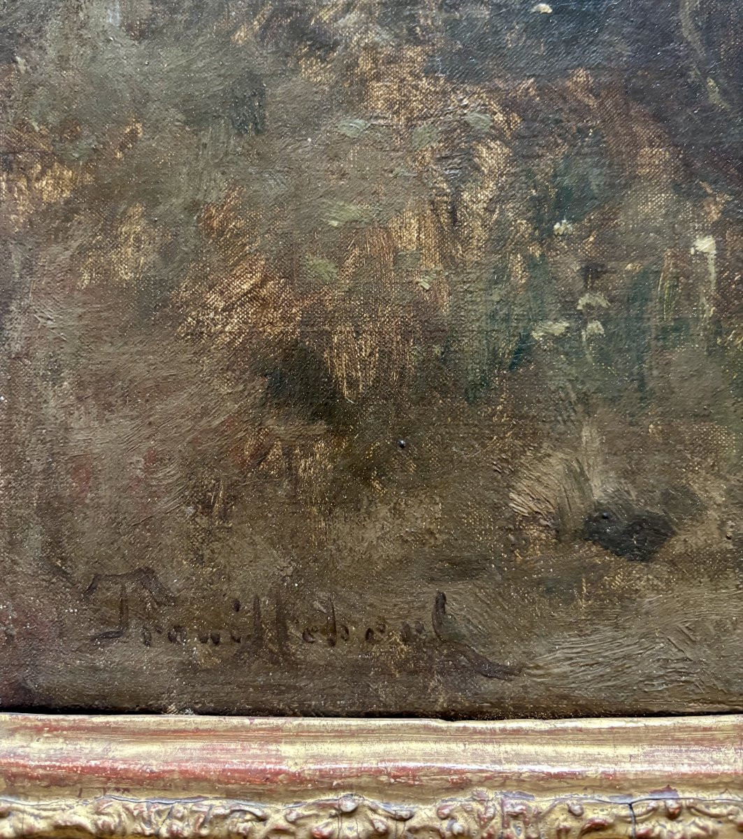 Trouillebert Paul Désiré Painting 19e Barbizon School Oil On Canvas Signed-photo-3