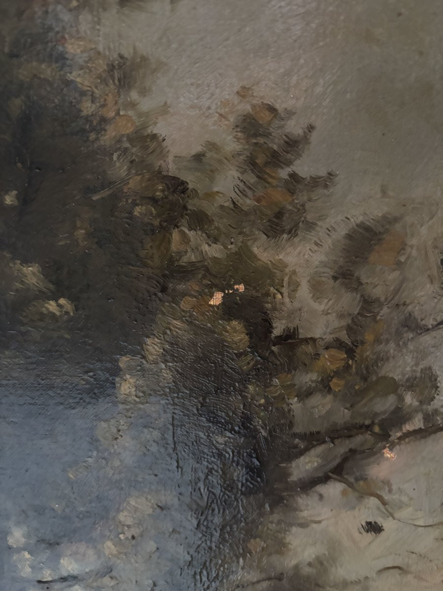 Trouillebert Paul Désiré Painting 19e Barbizon School Oil On Canvas Signed-photo-4