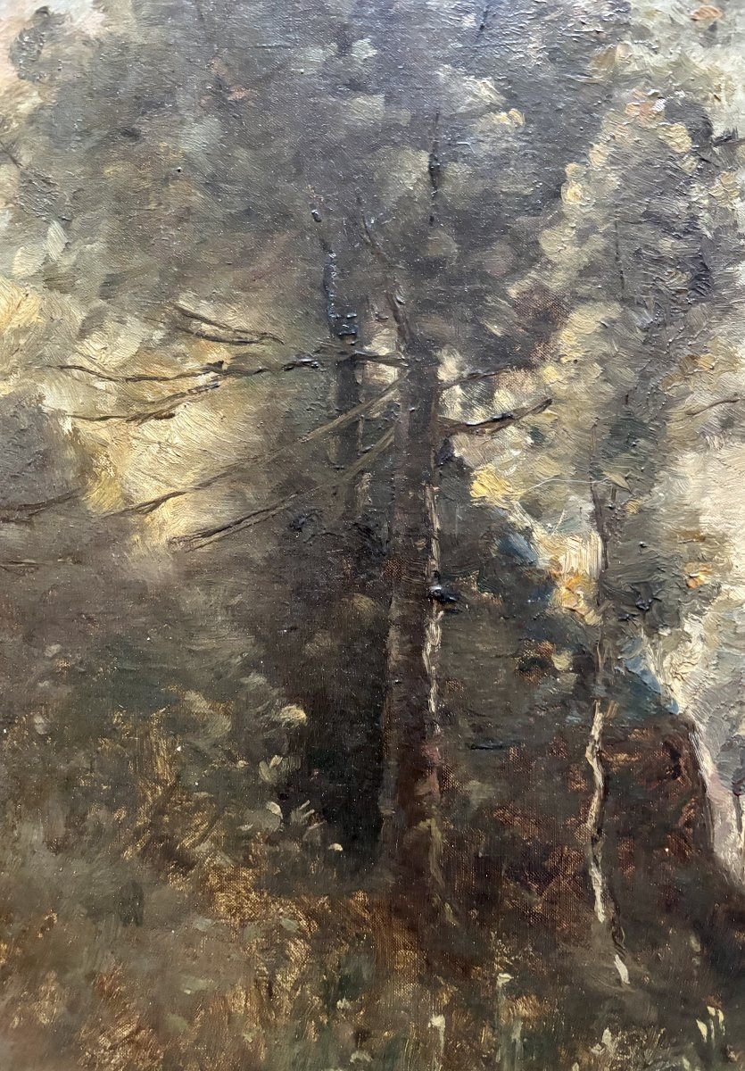 Trouillebert Paul Désiré Painting 19e Barbizon School Oil On Canvas Signed-photo-2