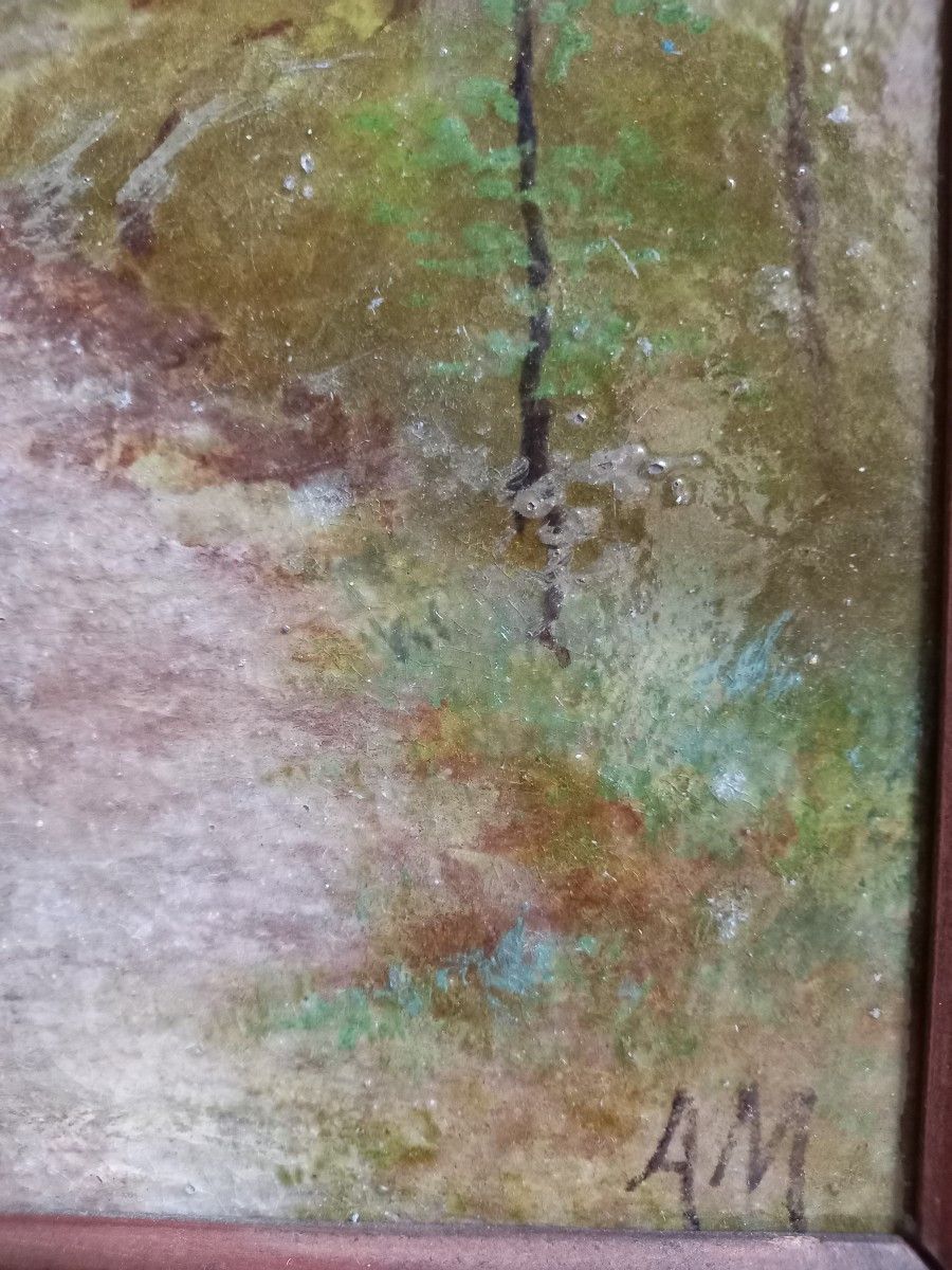 Enamelled Plate On Lava.-photo-1