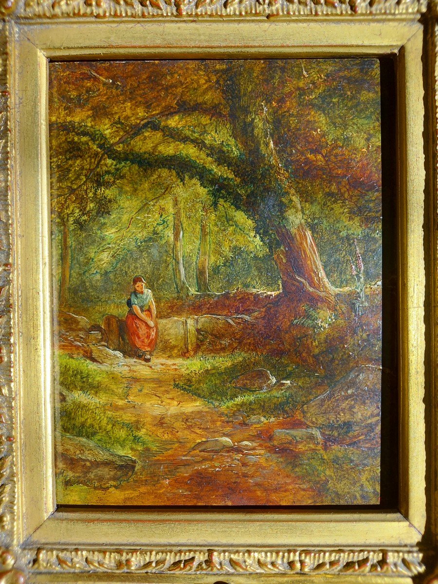 John Henry Dell (1830-1888), Huile Sur Panneau, école anglaise.-photo-2