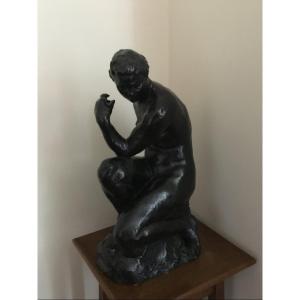 Méditation  Bronze De Raymond Martin (1910-1992)