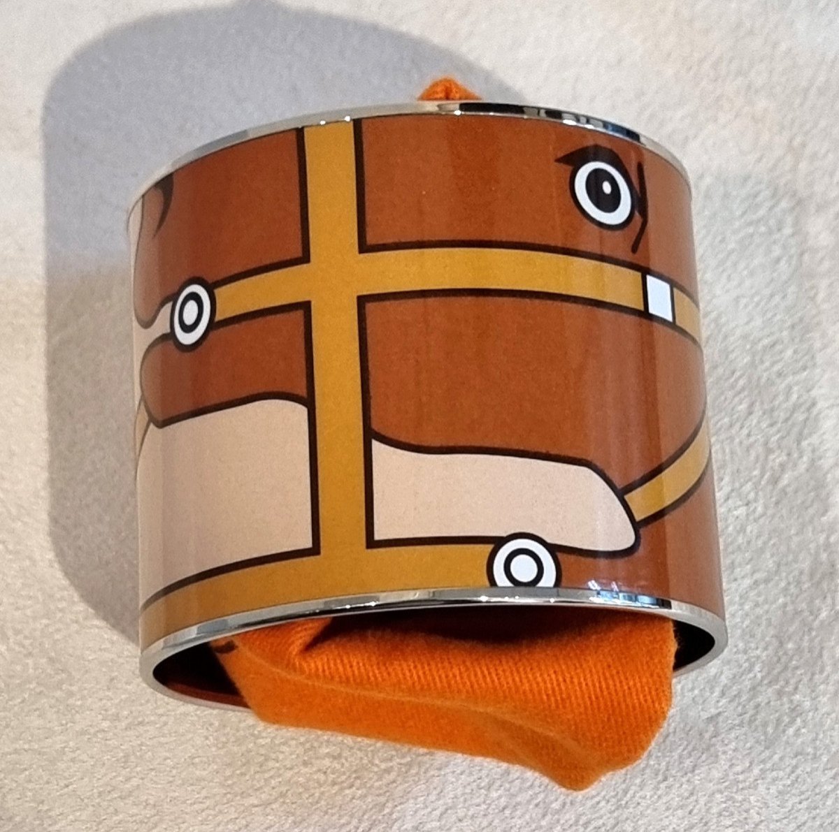 Hermès Bracelet émaillé Et Argent Palladié -photo-2