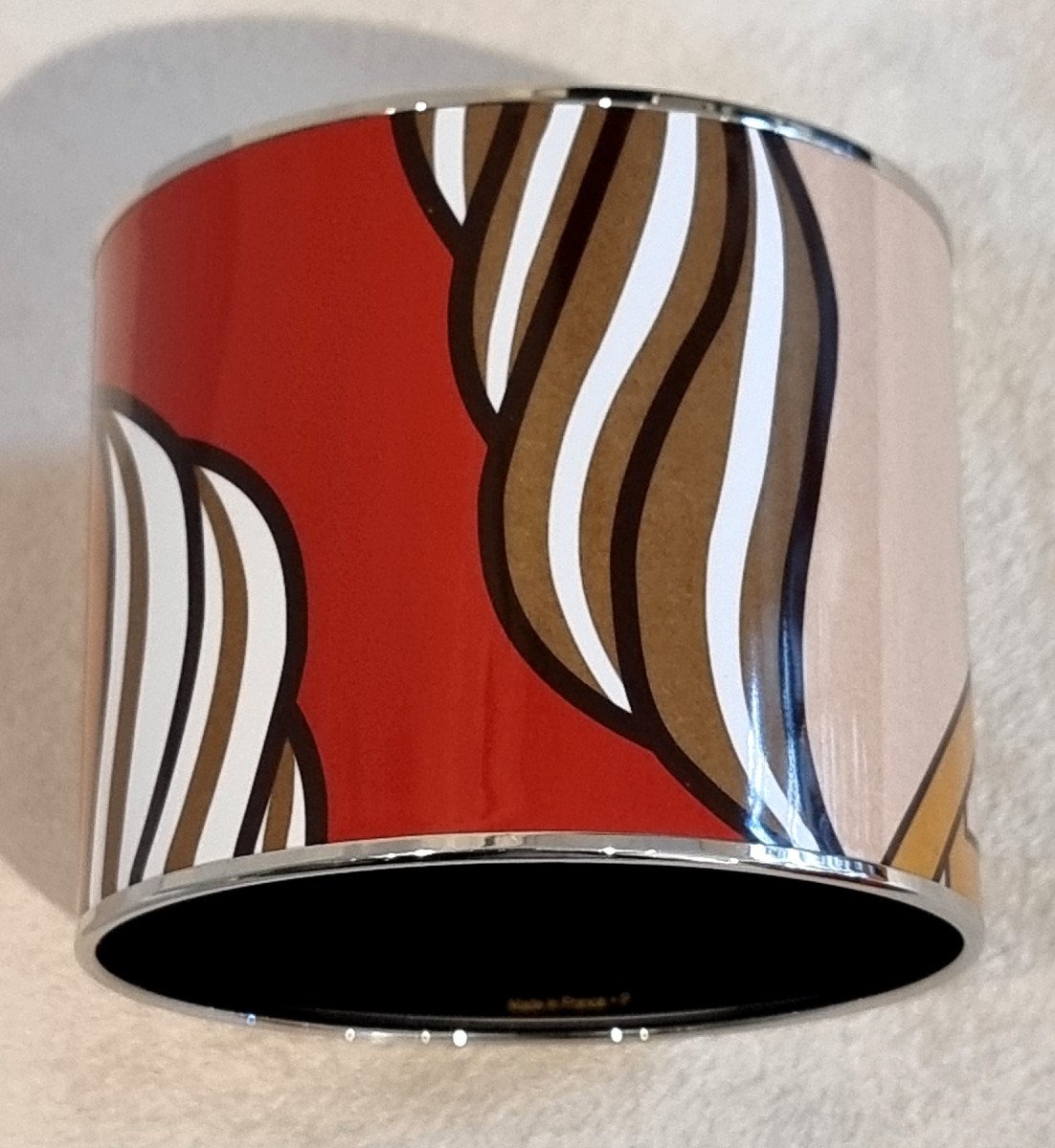 Hermès Bracelet émaillé Et Argent Palladié -photo-3