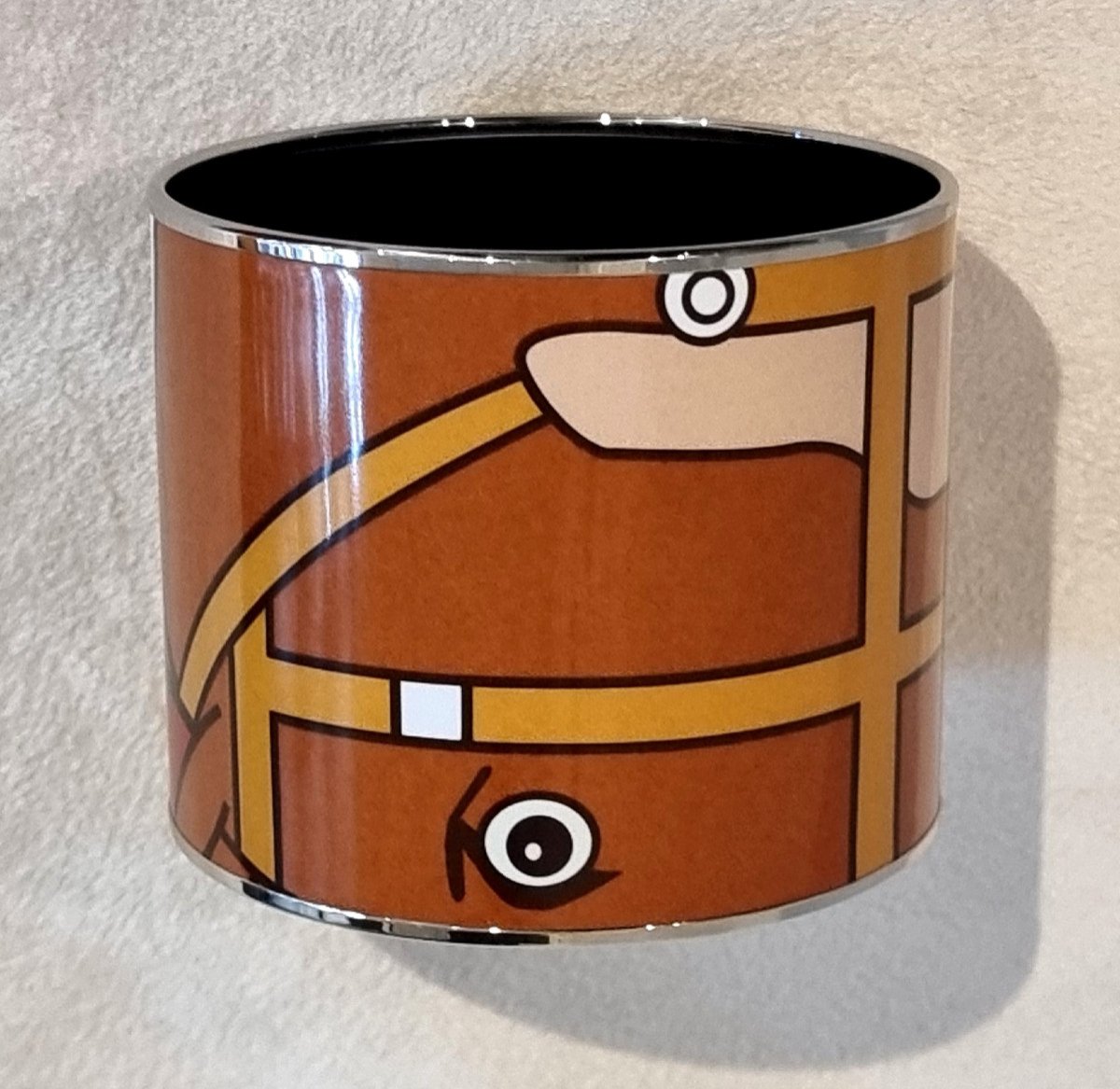 Hermès Bracelet émaillé Et Argent Palladié -photo-4
