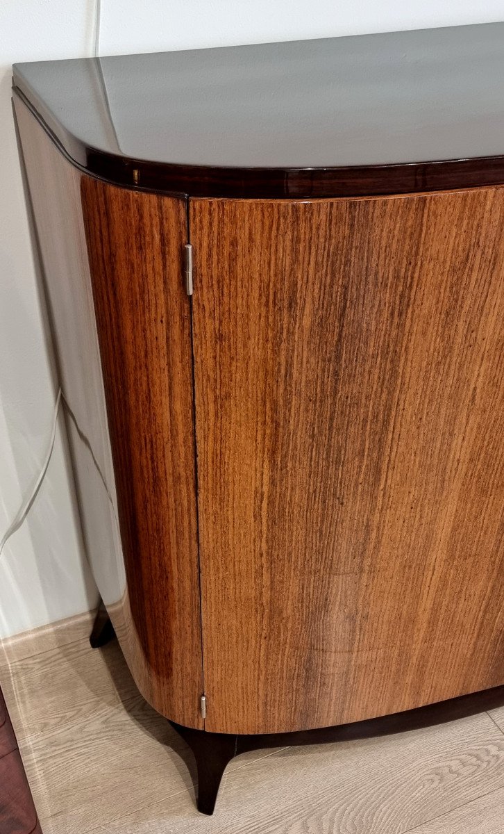 René Prou Curved Buffet In Rosewood & Mahogany 1940-photo-1