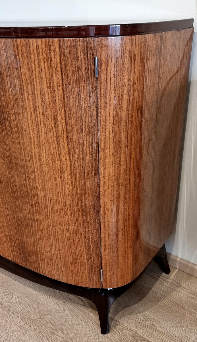 René Prou Curved Buffet In Rosewood & Mahogany 1940-photo-2