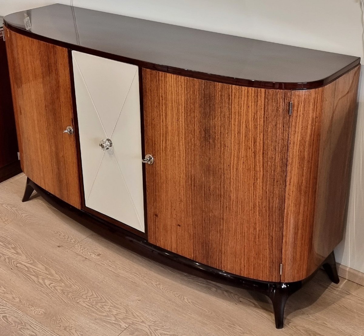 René Prou Curved Buffet In Rosewood & Mahogany 1940-photo-5