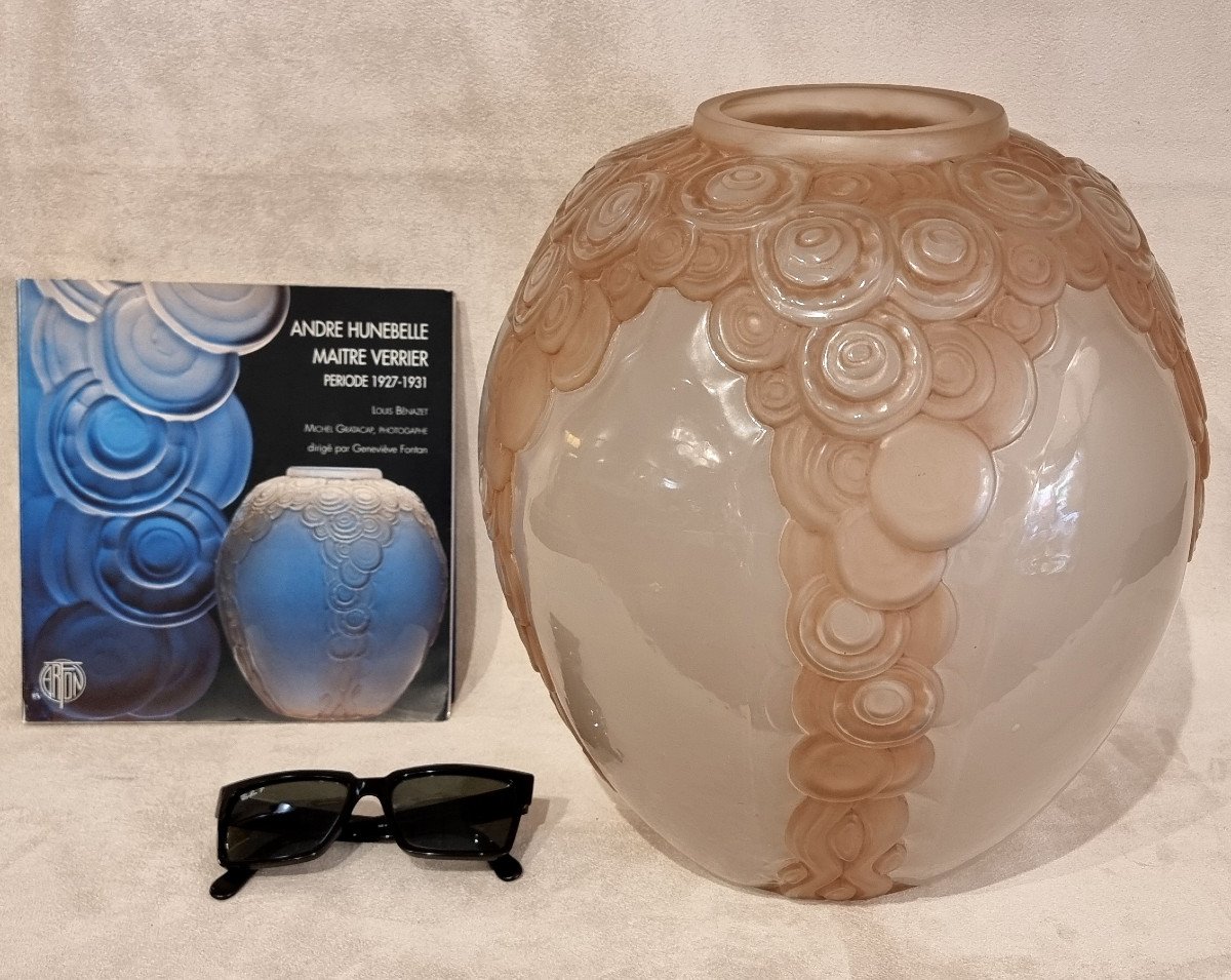 André Hunebelle Vase Modèle Guirlandes Art Déco 1930-photo-2