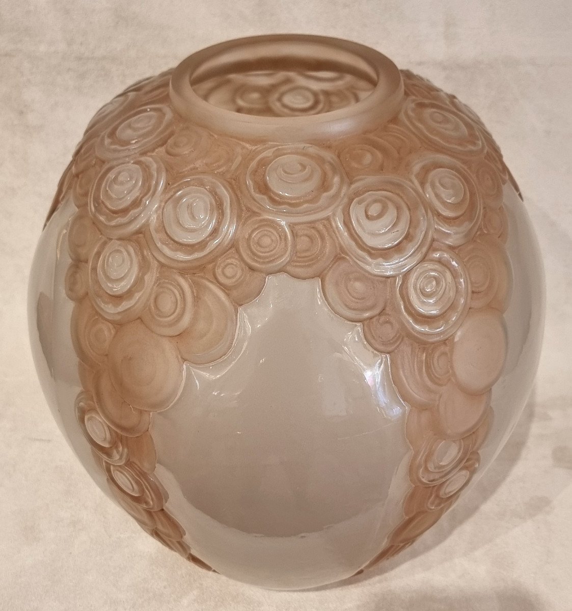 André Hunebelle Vase Modèle Guirlandes Art Déco 1930-photo-2