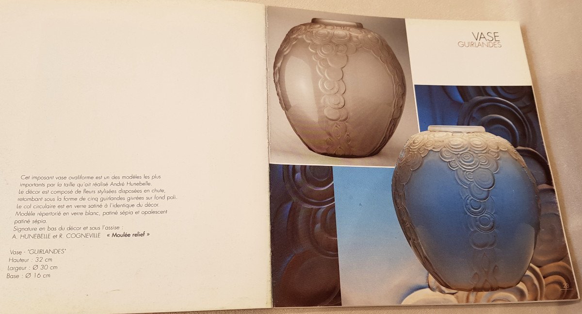 André Hunebelle Vase Modèle Guirlandes Art Déco 1930-photo-6