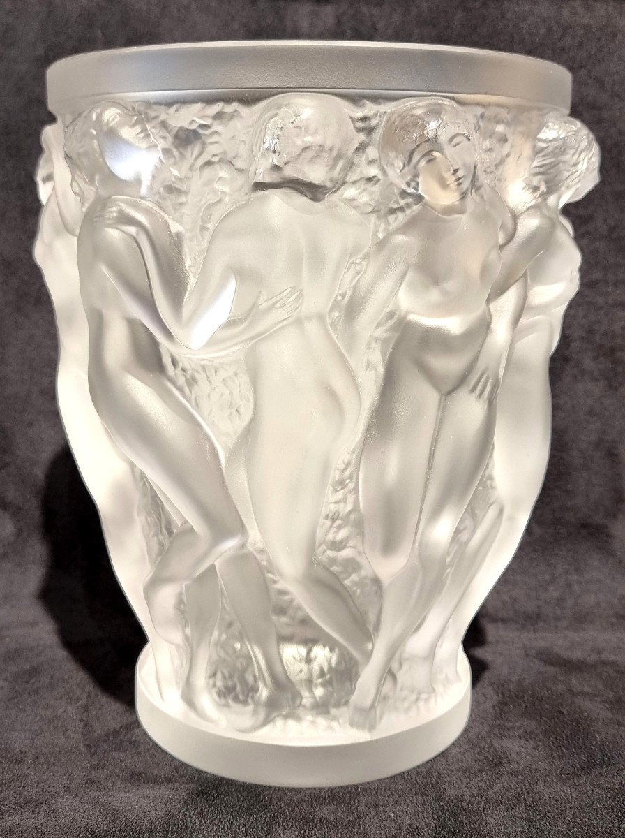  Lalique Vase Bacchantes Cristal Design 1970-1980-photo-4