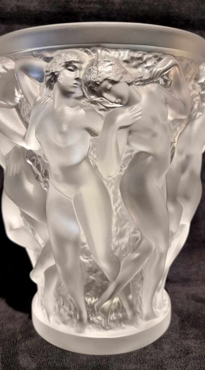  Lalique Vase Bacchantes Cristal Design 1970-1980-photo-1