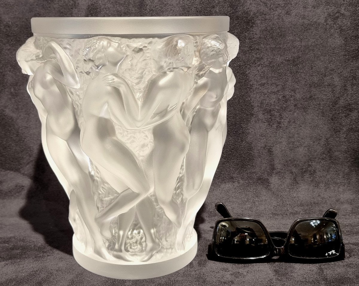 Lalique Vase Bacchantes Cristal Design 1970-1980-photo-4