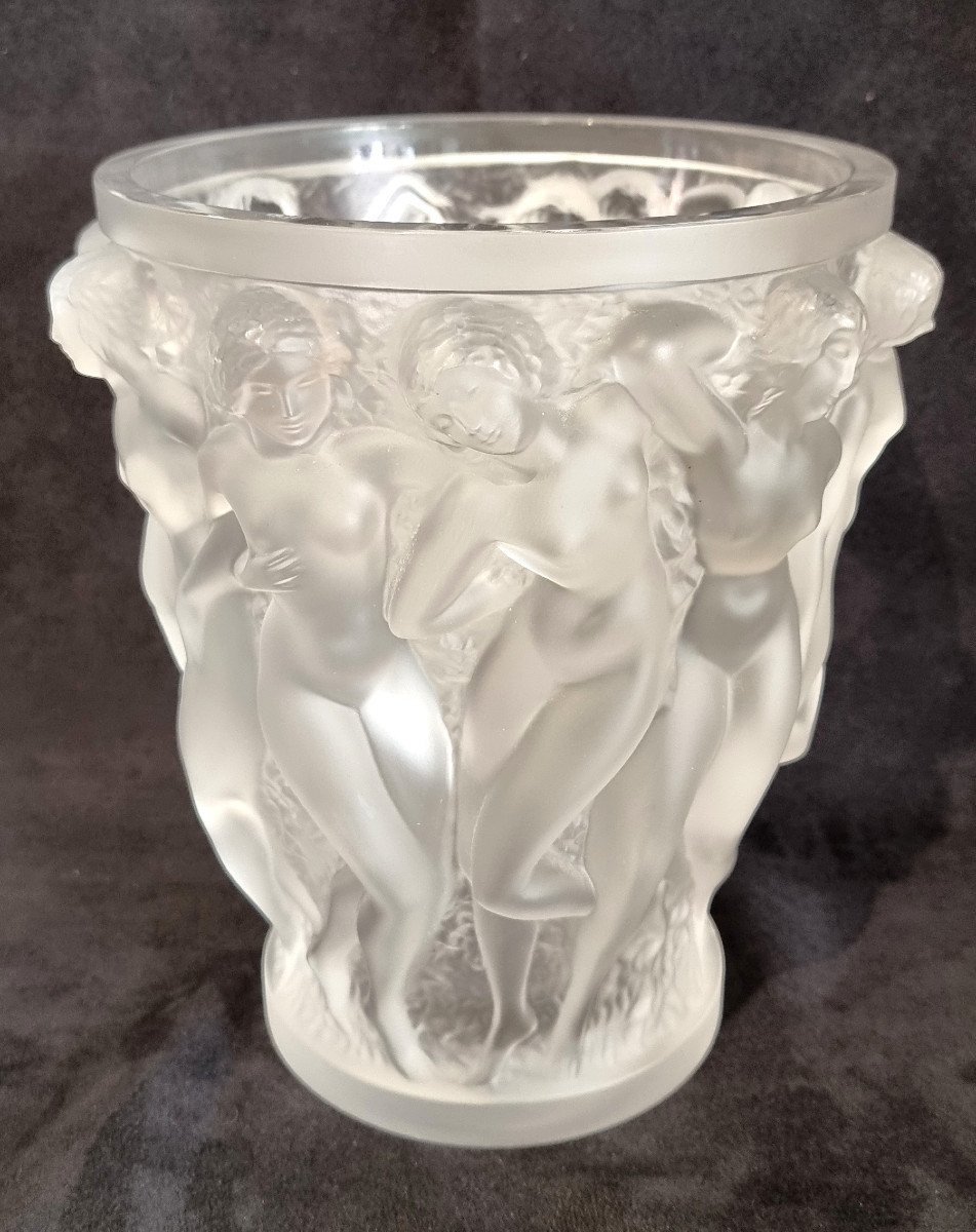  Lalique Vase Bacchantes Cristal Design 1970-1980-photo-5