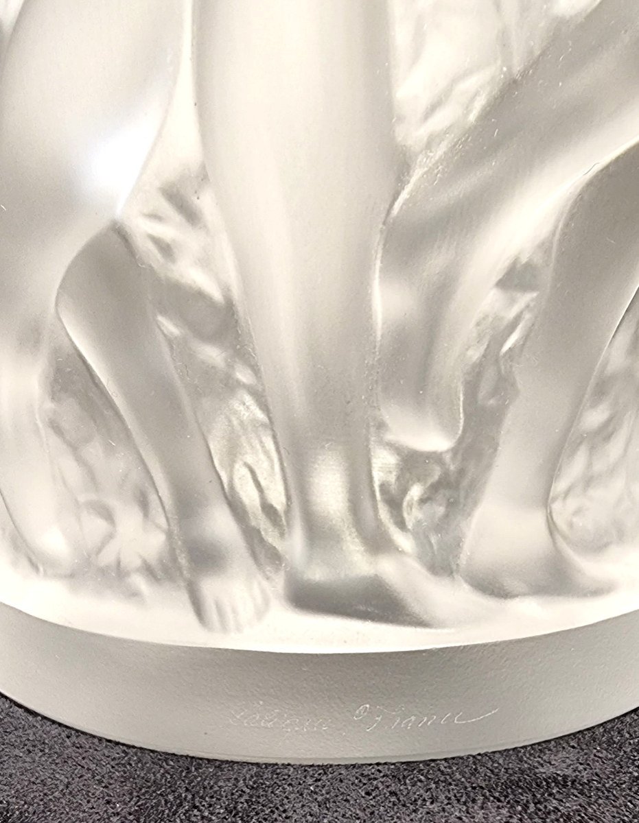  Lalique Vase Bacchantes Cristal Design 1970-1980-photo-8