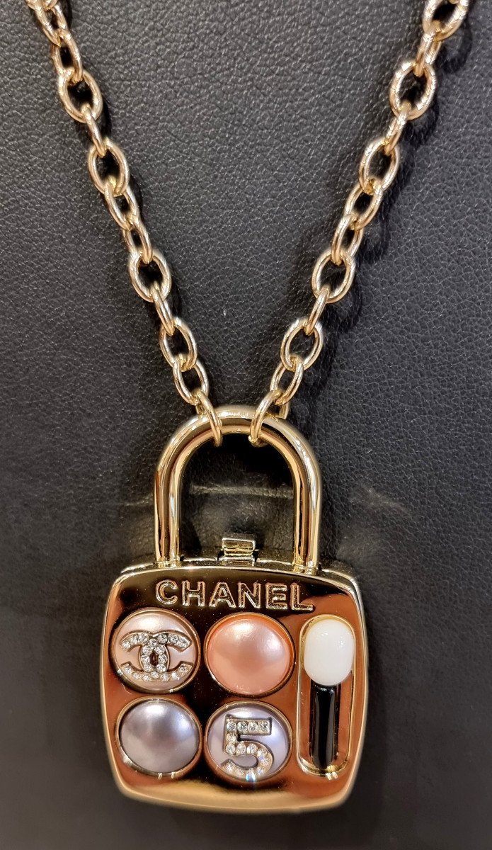 Chanel Collier Sautoir Palette Cadenas-photo-2