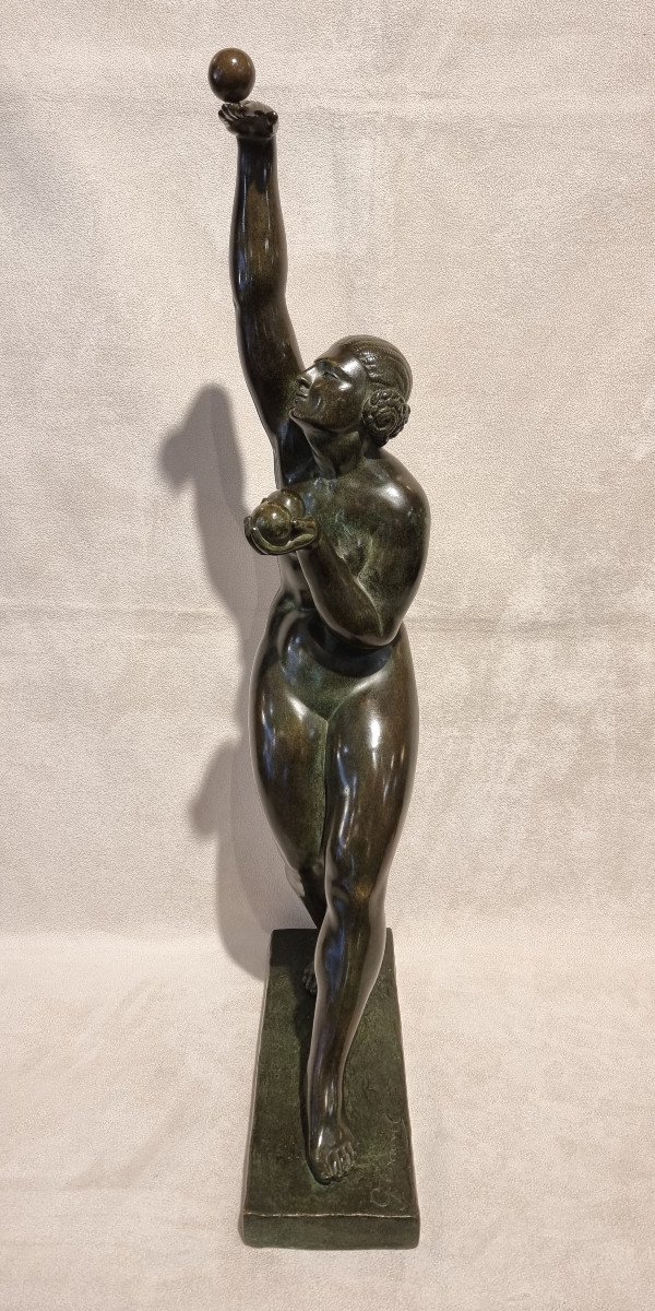 Georges Chauvel Bronze Sculpture Art Deco 1930-photo-4