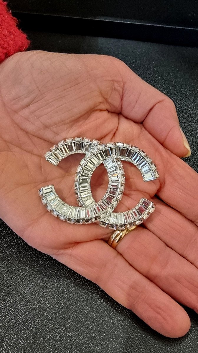 Chanel Broche Cristal CC-photo-2