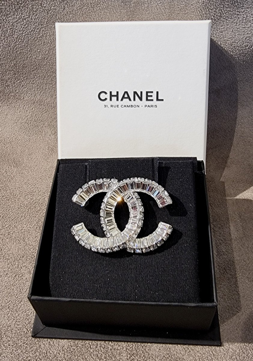Chanel Broche Cristal CC-photo-3