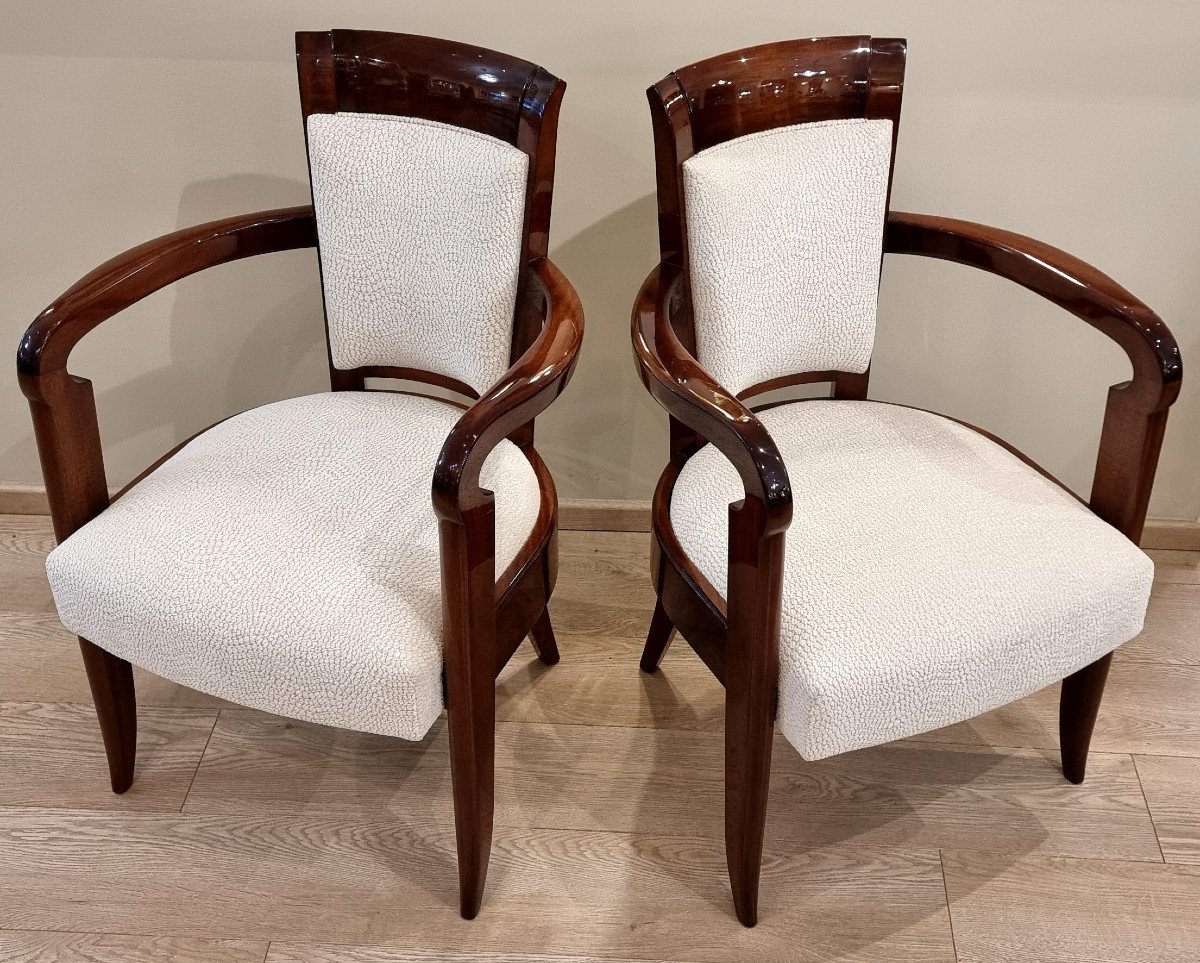 Batistin Spade & Marc Simon Set Of 4 Normandy Model Armchairs Circa 1940-1950-photo-1