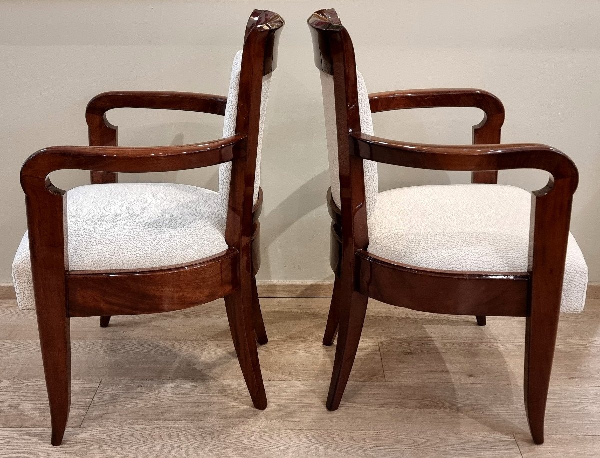 Batistin Spade & Marc Simon Set Of 4 Normandy Model Armchairs Circa 1940-1950-photo-2