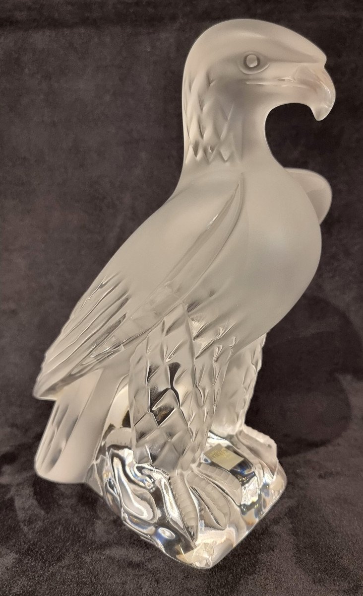 Lalique France Sculpture Aigle Impérial Cristal-photo-4