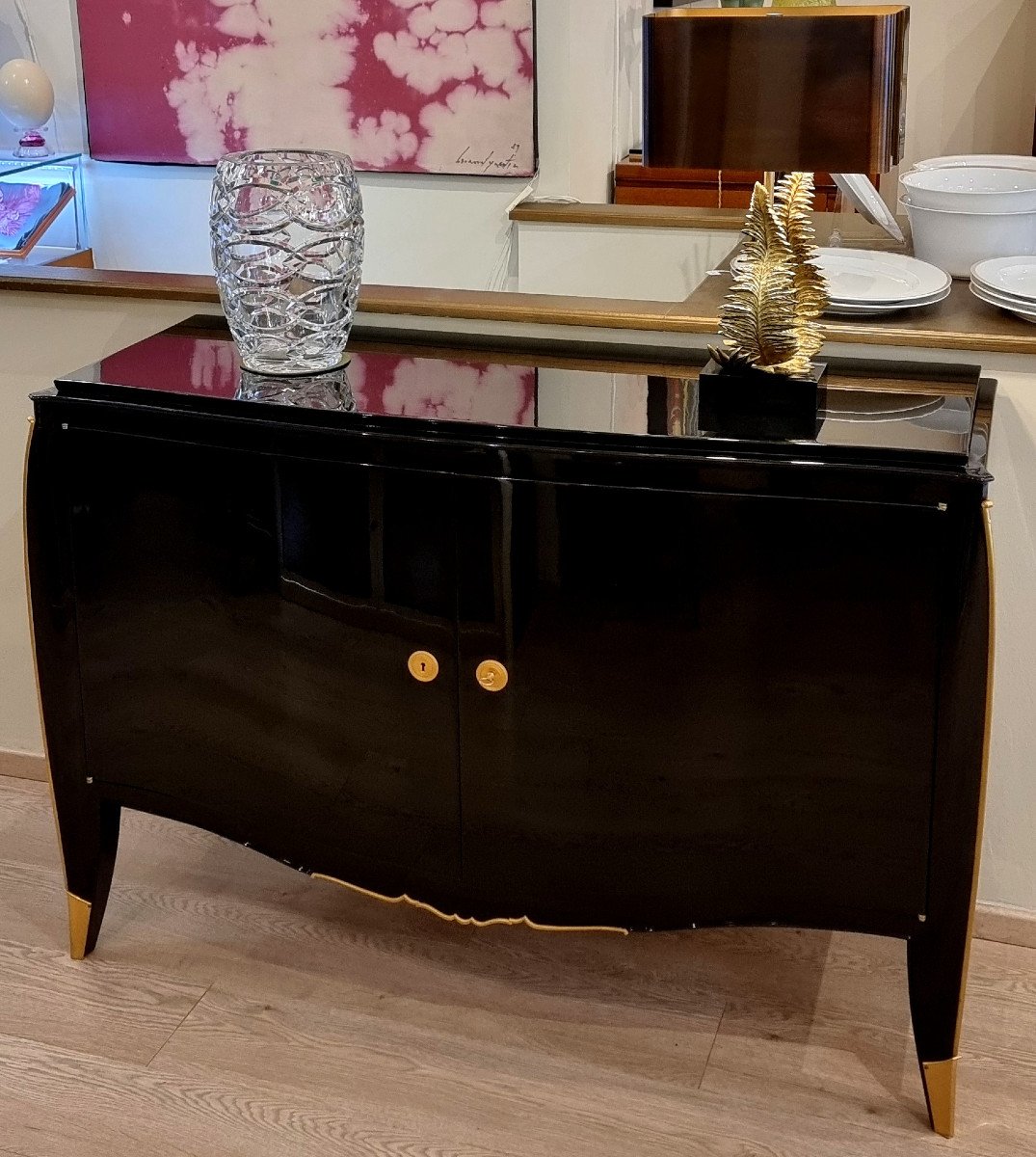 Maurice Jallot Commode Laque Noire  Art Déco 1935-1940 -photo-4