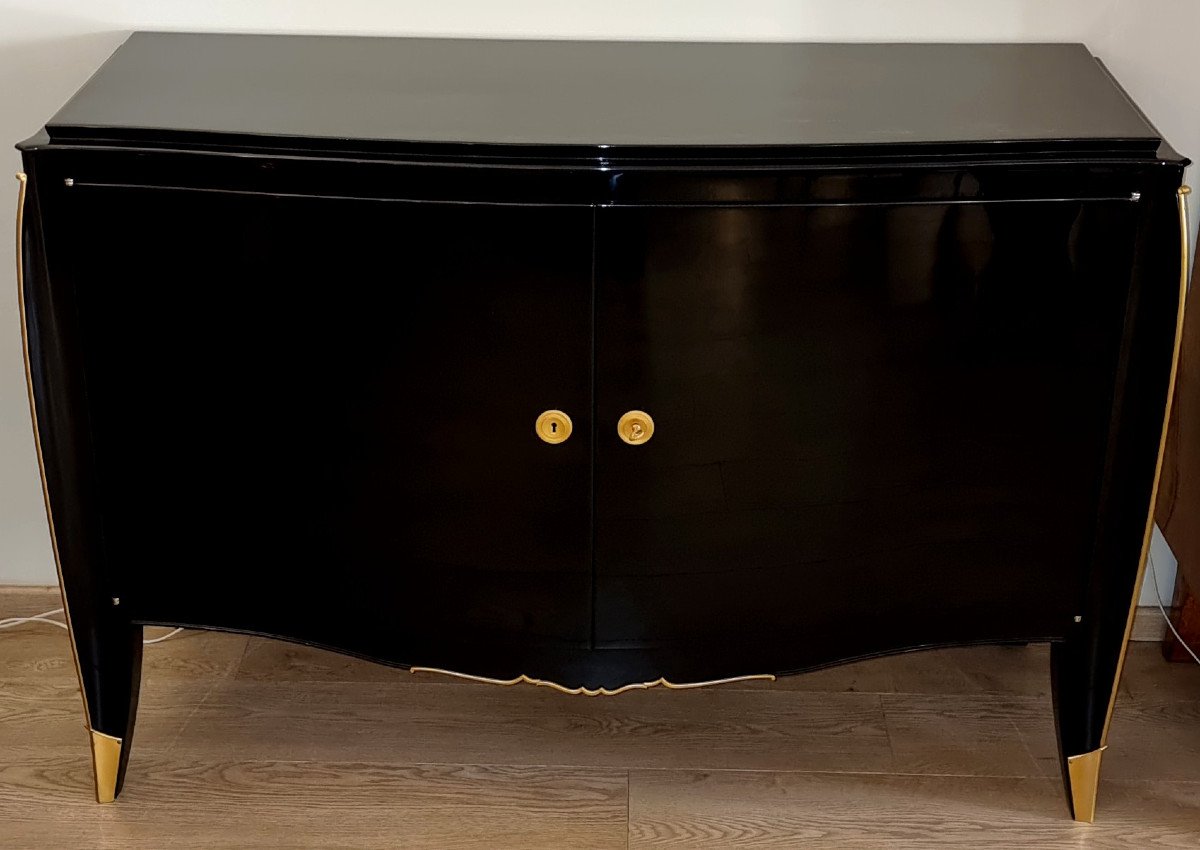 Maurice Jallot Commode Laque Noire  Art Déco 1935-1940 -photo-2