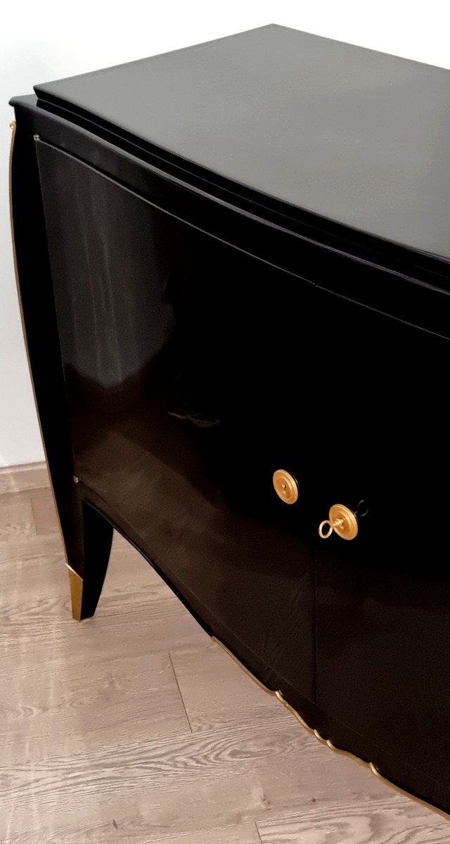 Maurice Jallot Commode Laque Noire  Art Déco 1935-1940 -photo-3