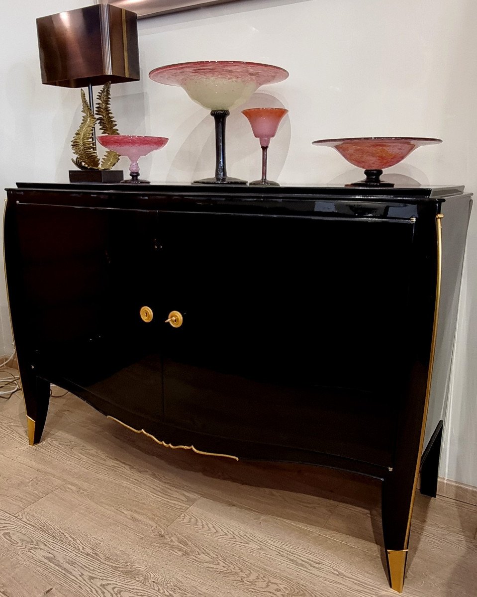 Maurice Jallot Commode Laque Noire  Art Déco 1935-1940 -photo-6