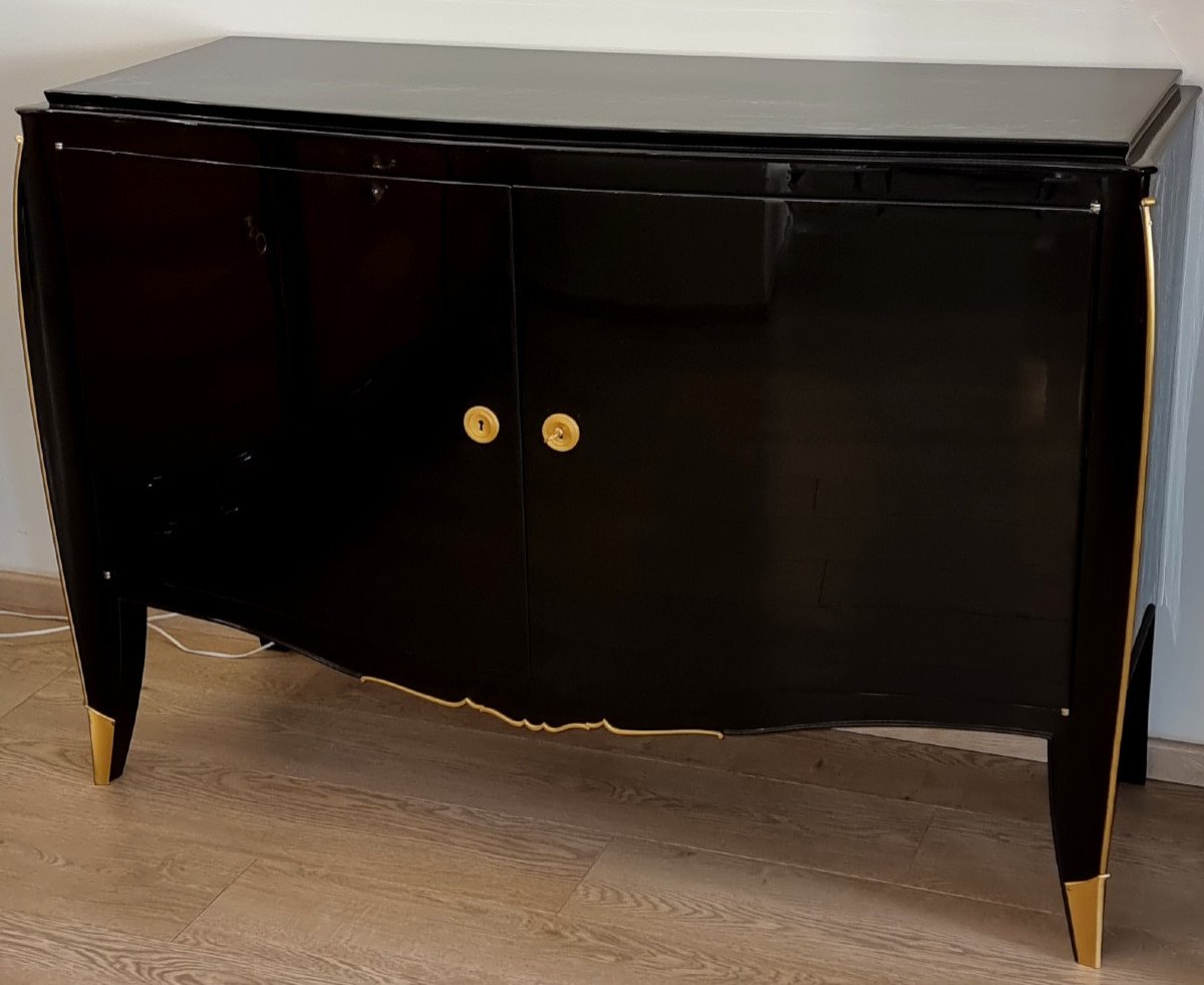 Maurice Jallot Commode Laque Noire  Art Déco 1935-1940 -photo-8