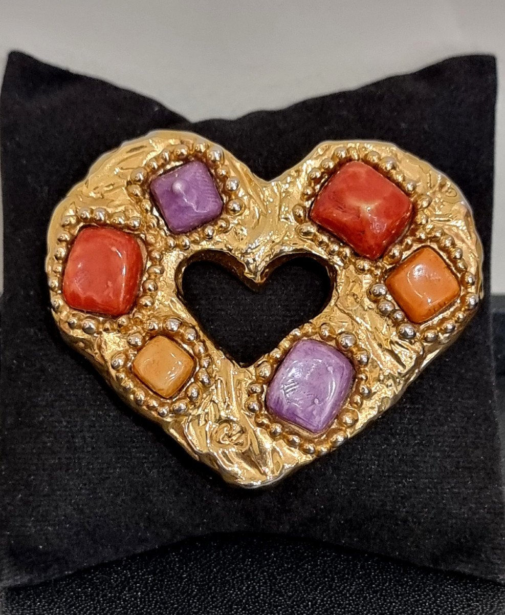 Christian Lacroix Importante Broche Coeur -photo-1