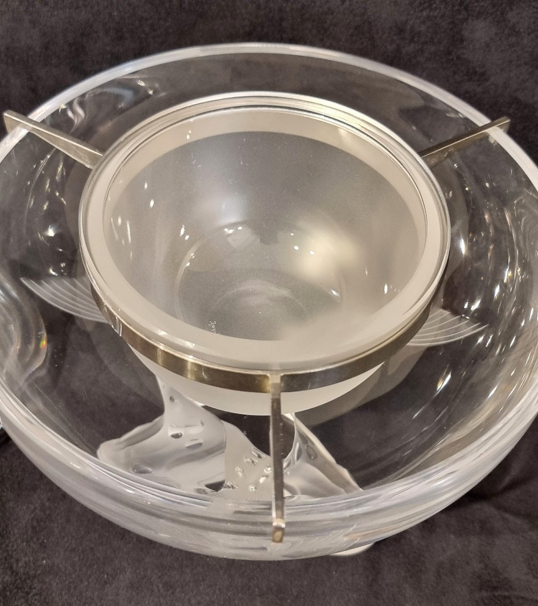 Lalique Model Igor Crystal Caviar Service 1970-photo-3