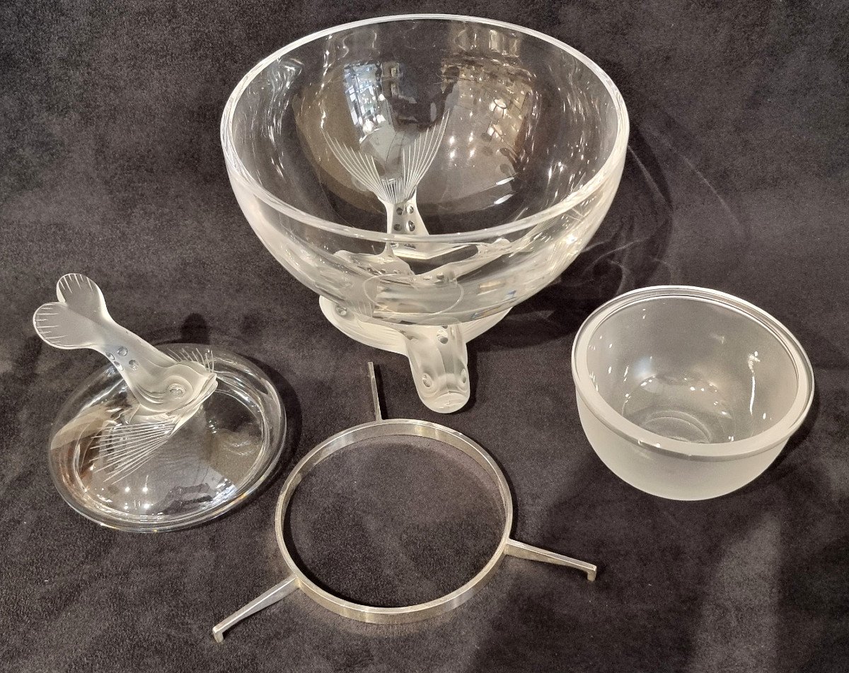 Lalique Model Igor Crystal Caviar Service 1970-photo-4