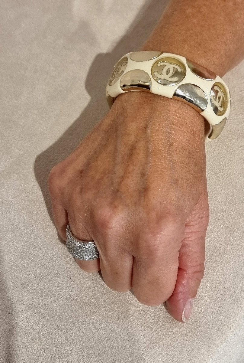 Chanel Resin Bangle Bracelet-photo-2