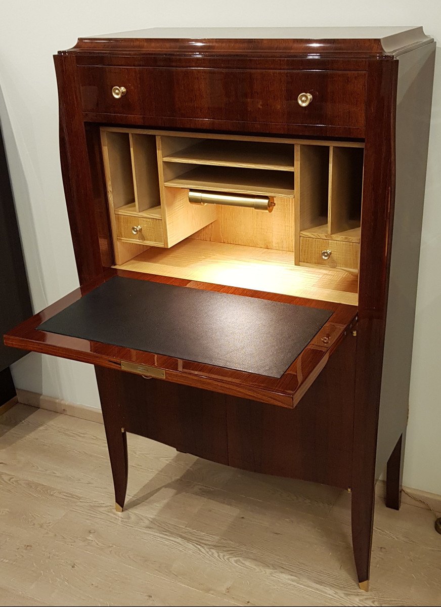 Jules Leleu Secretaire Palissandre & Marqueterie 1940-1945 -photo-5