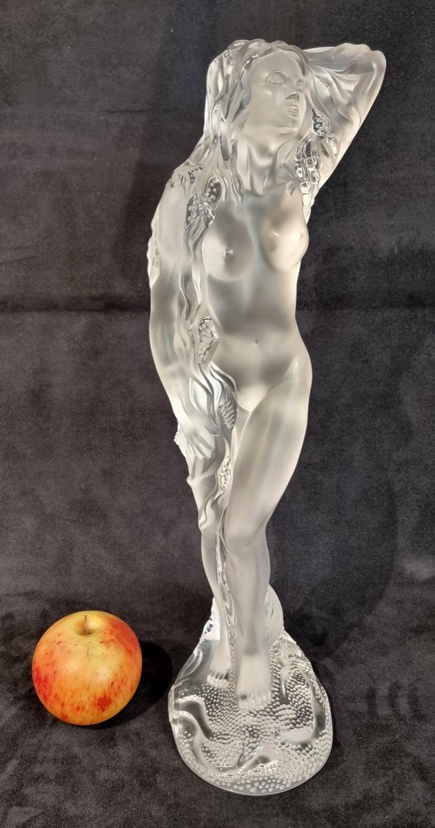 Marie Claude Lalique Grande Nue Néréïdes Sculpture Cristal 1997 Série Limitée-photo-2