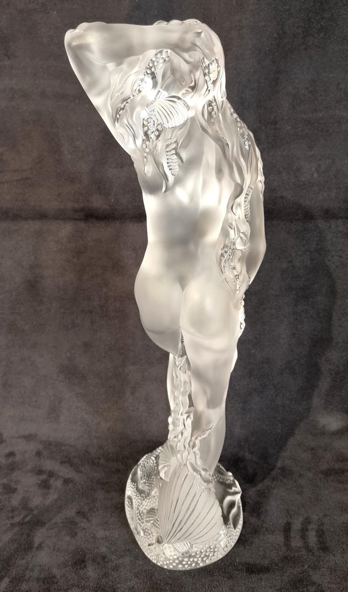 Marie Claude Lalique Grande Nue Néréïdes Sculpture Cristal 1997 Série Limitée-photo-4
