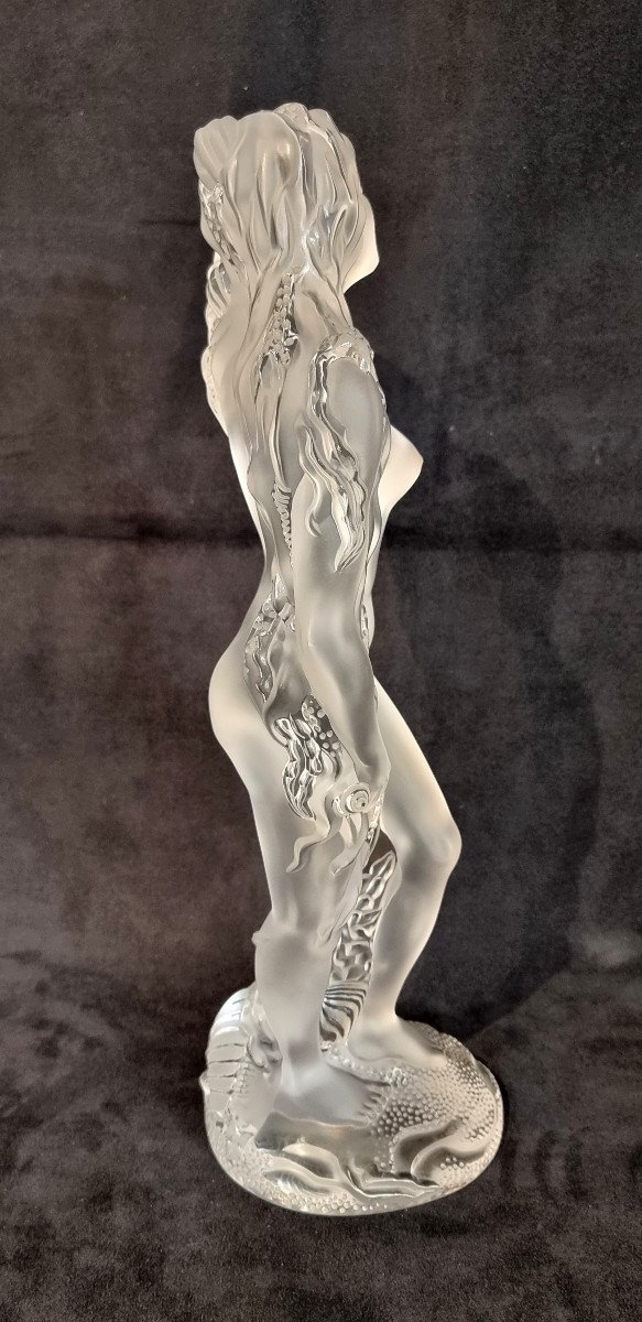 Marie Claude Lalique Grande Nue Néréïdes Sculpture Cristal 1997 Série Limitée-photo-1