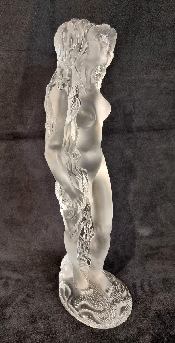 Marie Claude Lalique Grande Nue Néréïdes Sculpture Cristal 1997 Série Limitée-photo-2