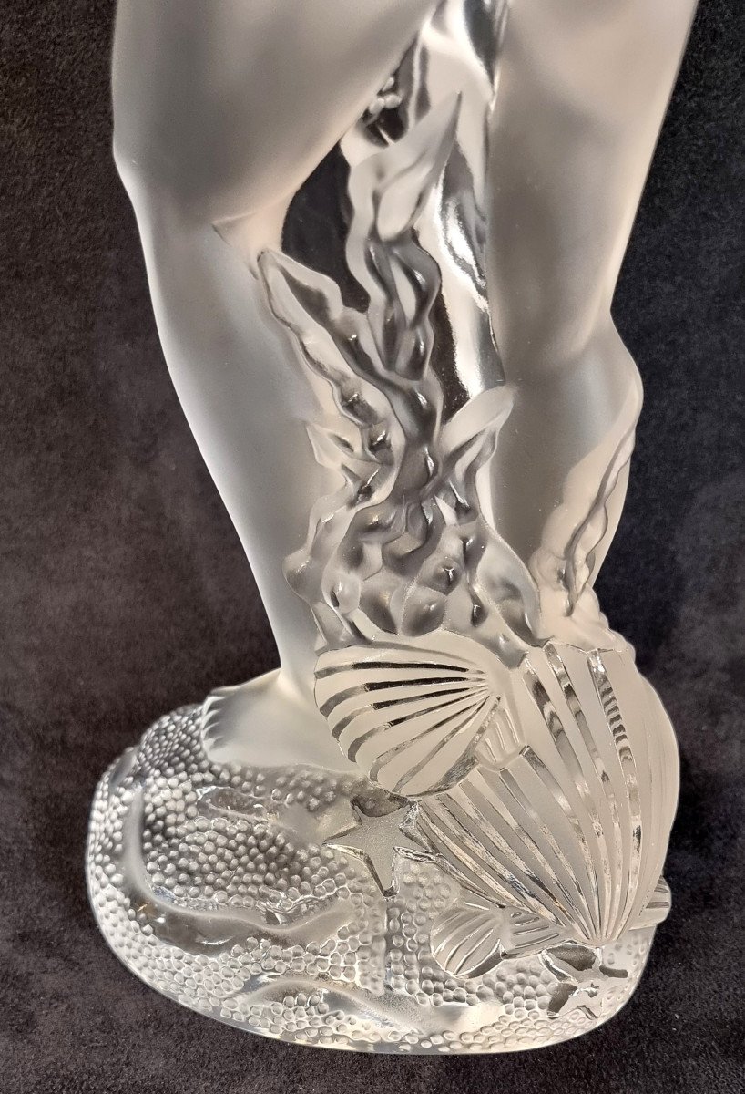 Marie Claude Lalique Grande Nue Néréïdes Sculpture Cristal 1997 Série Limitée-photo-6