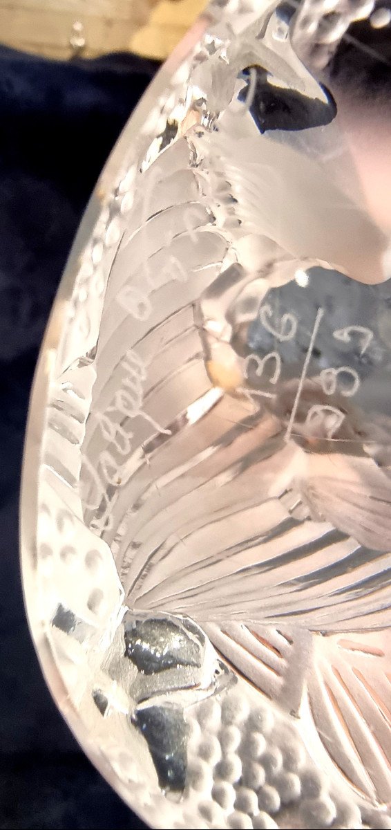 Marie Claude Lalique Grande Nue Néréïdes Sculpture Cristal 1997 Série Limitée-photo-8