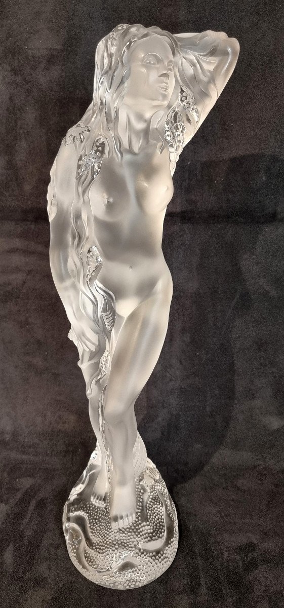 Marie Claude Lalique Grande Nue Néréïdes Sculpture Cristal 1997 Série Limitée