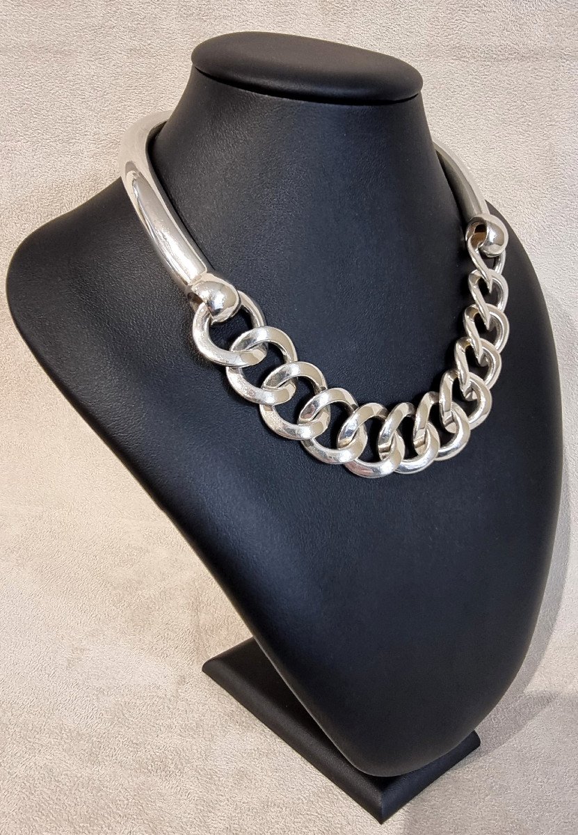 Hermès Princesse Des Steppes Necklace From 1998 In 925 Thousandths Silver-photo-4
